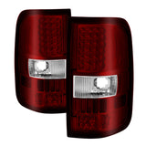 04-08 Ford F-150 xTune 5034069 LED Tail Lights Chrome Housing Red/Clear Lens