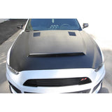 15-17 Ford Mustang (Excl. GT350/GT350R) Anderson Composites AC-HD15FDMU-SN-GF Super Snake Style Hood Fiberglass