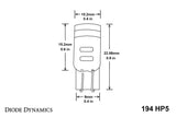 18-23 Ford F-150 Diode Dynamics DD0336P 194 LED Bulb HP5 LED Pure -White Short (Pair)