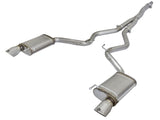 15-21 Ford Mustang L4 2.3L EcoBoost aFe 49-33084-P MACH Force-Xp 3" to 2-1/2" 304 Stainless Steel Cat-Back Exhaust System w/ Polished Tips