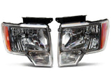 09-14 Ford F-150 Raxiom T551343 Axial OEM Style Rep Headlights- Chrome Housing (Clear Lens)