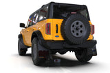 21-23 Ford Bronco Rally Armor MF85-RB-PL-COR Black Mud Flap w/ Cy Orange Logo (Plastic Bumper + RB)