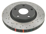 11-14 Ford Mustang GT 5.0L DBA 42126BLKXS Drilled and Slotted 4000 XS Black Brake Rotor - Front