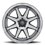 21-23 Ford Bronco ICON 6020108345GM Bandit 20x10 6x5.5 -24mm Offset 4.5in BS Gunmetal Wheel