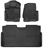 15-24 Ford F-150 SuperCrew Cab Husky Liners 53498 X-Act Contour Front & 2nd Row Seat Floor Liners-Black