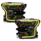 15-17 Ford F-150 ORACLE Lighting 8201-332 Dynamic ColorSHIFT Pre-Assembled Headlights - Black Edition