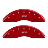 15-20 Ford Mustang MGP 10204SMGPRD 4 Caliper Covers Engraved Front & Rear MGP Red Finish Silver Character