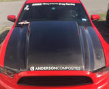 13-14 Ford Mustang Anderson Composites AC-HD13FDMU-CJ Type-CJ Carbon Fiber Cowl Hood