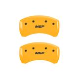 15-20 Ford Mustang MGP 10200SMGPYL 4 Caliper Covers Engraved Front & Rear MGP Yellow Finish Black Characters