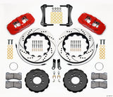 05-14 Ford Mustang w/ BMR Suspension Wilwood 140-13685-DR AERO6 Big Brake Front Brake Kit - Drilled, Red