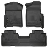 09-14 Ford F-150 Super Cab Husky Liners 98341 WeatherBeater Combo Black Floor Liners