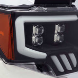 09-14 Ford F-150 AlphaRex 880192 NOVA LED Projector Headlights Plank Style - Matte Black