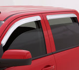 04-08 Ford F150 SuperCrew / Crew Cab AVS 684443 Ventvisor Outside Mount Front & Rear Window Deflectors 4pc - Chrome