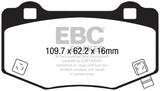 15-22 Ford Mustang GT350 (6th Gen) 5.2L EBC DP33056C Redstuff Rear Brake Pads