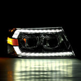 04-08 Ford F150 AlphaRex 880135 PRO-Series Projector Headlights Black w/Sequential Signal and DRL