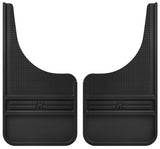 88-20 Ford F-150 / 88-96 Ford Bronco Husky Liners 55000 12in MudDog Wide Black Rubber Front Mud Flaps w/o Weight