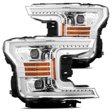 18-20 Ford F-150 AlphaRex 880187 PRO-Series Projector Headlights Plank Style - Chrome