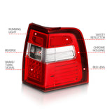 07-17 For Expedition ANZO 311410 LED Taillights w/Light Bar Chrome Housing Red/Clear Lens