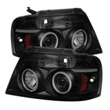 04-08 Ford F150 Spyder 5078834 Projector Headlights V2 CCFL Halo LED - Black Smoke