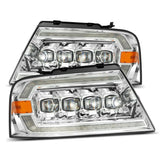 04-08 Ford F150 AlphaRex 880129 NOVA LED Proj Headlights Chrome w/Activ Light/Seq