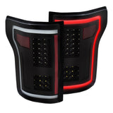 15-17 Ford F-150 ANZO 311285 LED Taillights Black