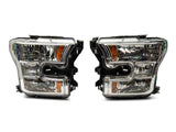 15-17 Ford F-150 Raxiom T551345 Axial OEM Style Rep Headlights - Chrome Housing (Clear Lens)