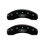 10-14 Ford F-150 MGP 10090SFRDBK 4 Caliper Covers Engraved Front & Rear Oval logo/Ford Black Finish Silver Characters