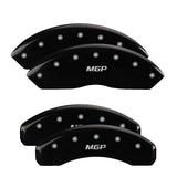 15-20 Ford Mustang 2.3L Ecoboost / 15-17 V6 3.7L MGP 10202SMGPBK Engraved Front & Rear Caliper Covers Set of 4 Black