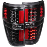 09-14 Ford F-150 Anzo 311145 LED Taillights Clear Lens w/ Red Inserts and Black Housing