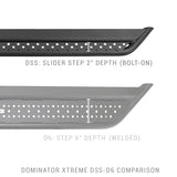 21-23 Ford Bronco Go Rhino DSS4131T Dominator Extreme Side Steps w/ Brackets - Textured Black