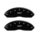 10-14 Ford Mustang GT & Base MGP 10198SMGPBK 4 Caliper Covers Engraved Front & Rear Black Finish, Silver