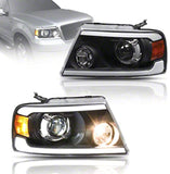 04-08 Ford F-150 Raxiom T566365 Axial Series LED Projector Headlights - Blk Housing (Clear Lens)