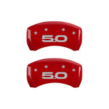 2015 Ford Mustang MGP 10203RM52RD Rear set 2 Caliper Covers Engraved Rear 2015/5.0 Red Finish Silver Character