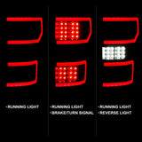 18-20 Ford F-150 ANZO 311314 Full LED Tail Lights - Black w/ Sequential Signal (Red Light Bar)