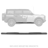 21-24 Ford Bronco Go Rhino 10473T 4in 1000 Series Oval Side Steps - Textured Black