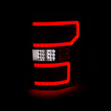 18-20 Ford F-150 ANZO 321338 Full LED Tail Lights - Black (Red Light Bar)