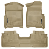 09-14 Ford F-150 Super Cab Husky Liners 98343 WeatherBeater Combo Tan Floor Liners