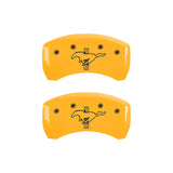 15-20 Ford Mustang MGP 10200SMB2YL 4 Caliper Covers Engraved Front 2015/Mustang Engraved Rear 2015/Bar & Pony Yellow Finish Black Character