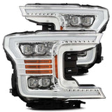 18-20 Ford F-150 AlphaRex 880181 NOVA LED Projector Headlights Plank Style Chrome w/ ActivLight/Seq Signal