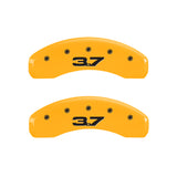 15-17 Ford Mustang MGP 10204SM32YL 4 Caliper Covers Engraved Front 2015/Mustang Engraved Rear 2015/3.7 Yellow Finish Black Character