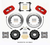 15-21 Ford Mustang Wilwood 140-13886-R AERO6 Big Brake Front Brake Kit - Red