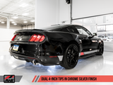 15-17 Ford Mustang V8 5.0L AWE Tuning 3015-32084 S550 Cat-back Exhaust - Touring Edition (Chrome Silver Tips)