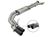 17-20 Ford F-150 Raptor V6-3.5L aFe 49-43091-B POWER Rebel Series 409 SS Cat Back Exhaust w/ Black Tips 3in  17