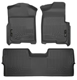 09-14 Ford F-150 Super Crew Cab Husky Liners 98331 WeatherBeater Combo Black Floor Liners