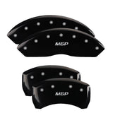 10-14 Ford Mustang GT & Base MGP 10198SMGPBK 4 Caliper Covers Engraved Front & Rear Black Finish, Silver