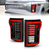 15-17 Ford F-150 ANZO 311261 LED Taillights Black