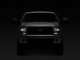 09-14 Ford F-150 Raxiom T542825 Super White LED Halo Projector Headlights- Blk Housing (Clear Lens)