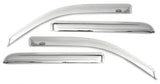 04-08 Ford F150 SuperCrew / Crew Cab AVS 684443 Ventvisor Outside Mount Front & Rear Window Deflectors 4pc - Chrome