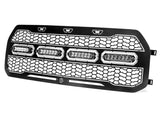 17-20 Ford Raptor aFe 79-21001L Power Scorpion Complete Replacement Grille Tread Design Black w/ LED Lights w/o Front-Facing Camera