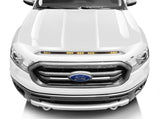 19-23 Ford Ranger AVS 53166-Z1 Aeroskin Low Profile Hood Shield w/ Lights-Oxford White